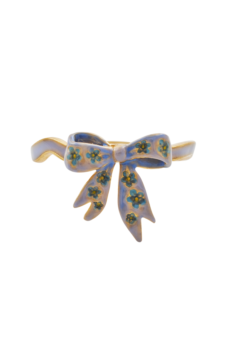 Fable England Forget Me Not Bow Ring, Alternate, color, Gold