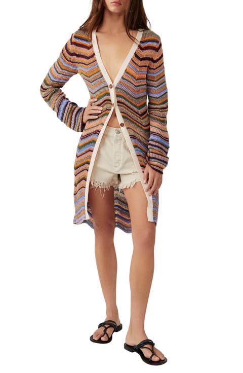 Ocean Waves Stripe Cardigan