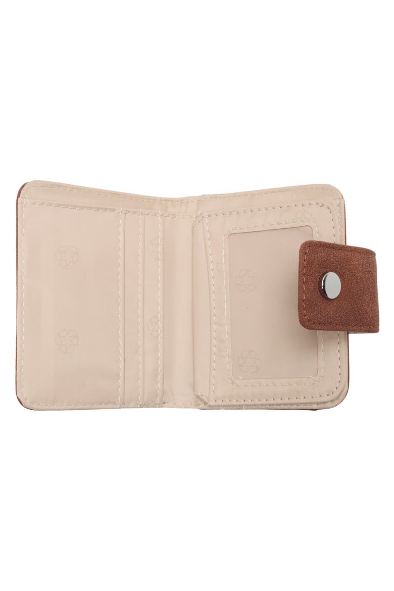 Pixie Faux Suede Bifold Wallet, Alternate, color, COFFEE SUEDE