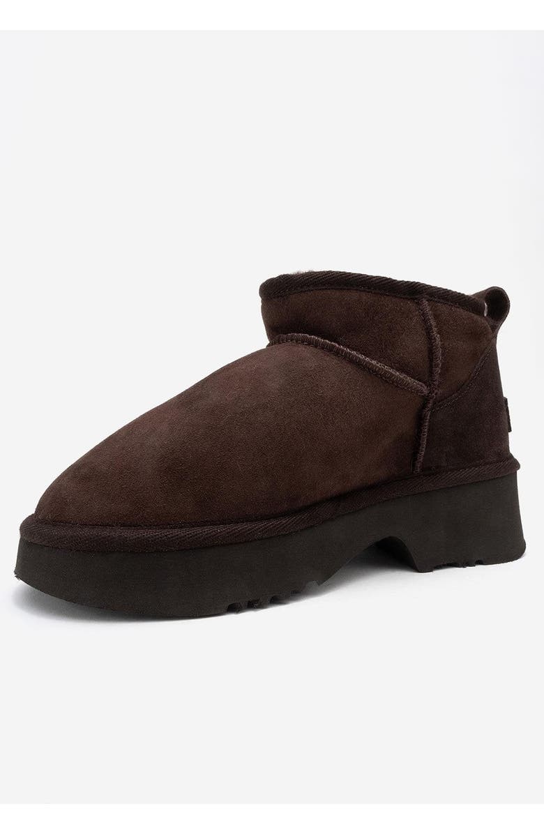 Forever & Always Shoes Ary Leather Platform Boot, Alternate, color, Brown Suede