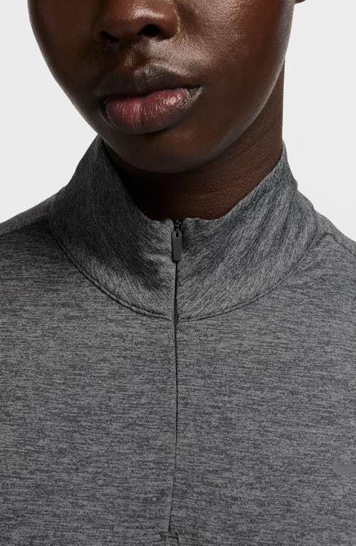 Nike Swift Dri-fit Uv Half Zip Running Top In Black