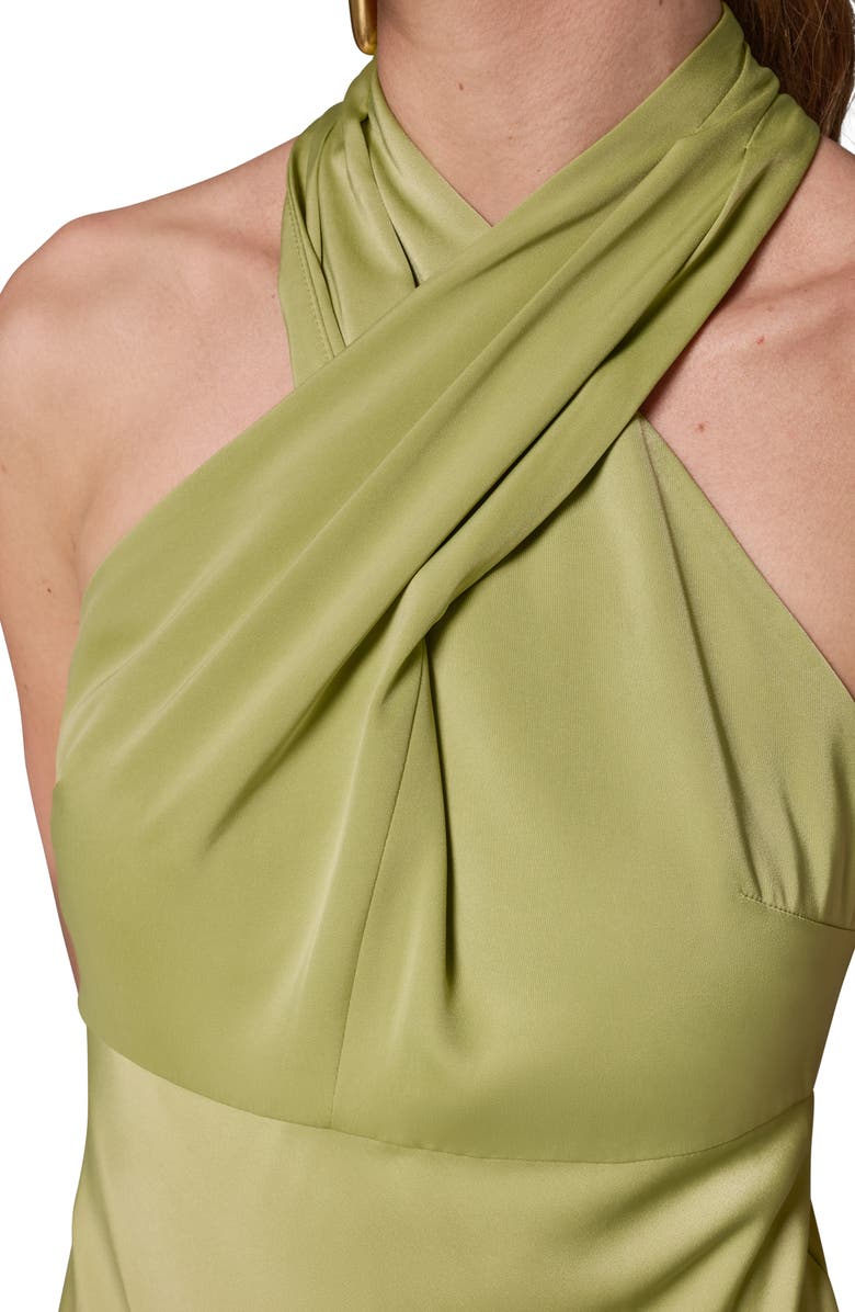 Donna Karan New York A-Line Halter Dress, Alternate, color, Kiwi