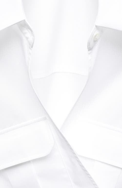 Mango Cross Front Cotton Shirt In White