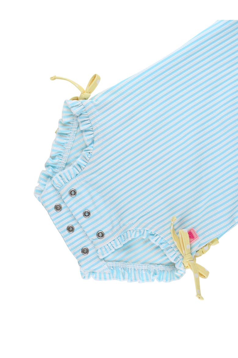 Girls Seersucker Long Sleeve UPF50+ One Piece Rash Guard, Alternate, color, Blue Breeze Seersucker