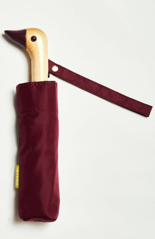 Original Duckhead Eco-friendly Compact Duck Umbrella In Burgundy