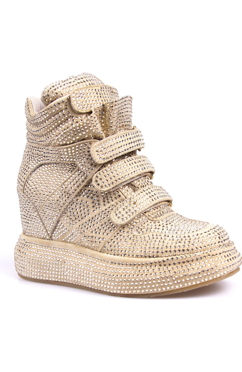 ZIGI Shorty Wedge Bootie, Main, color, Gold Suede
