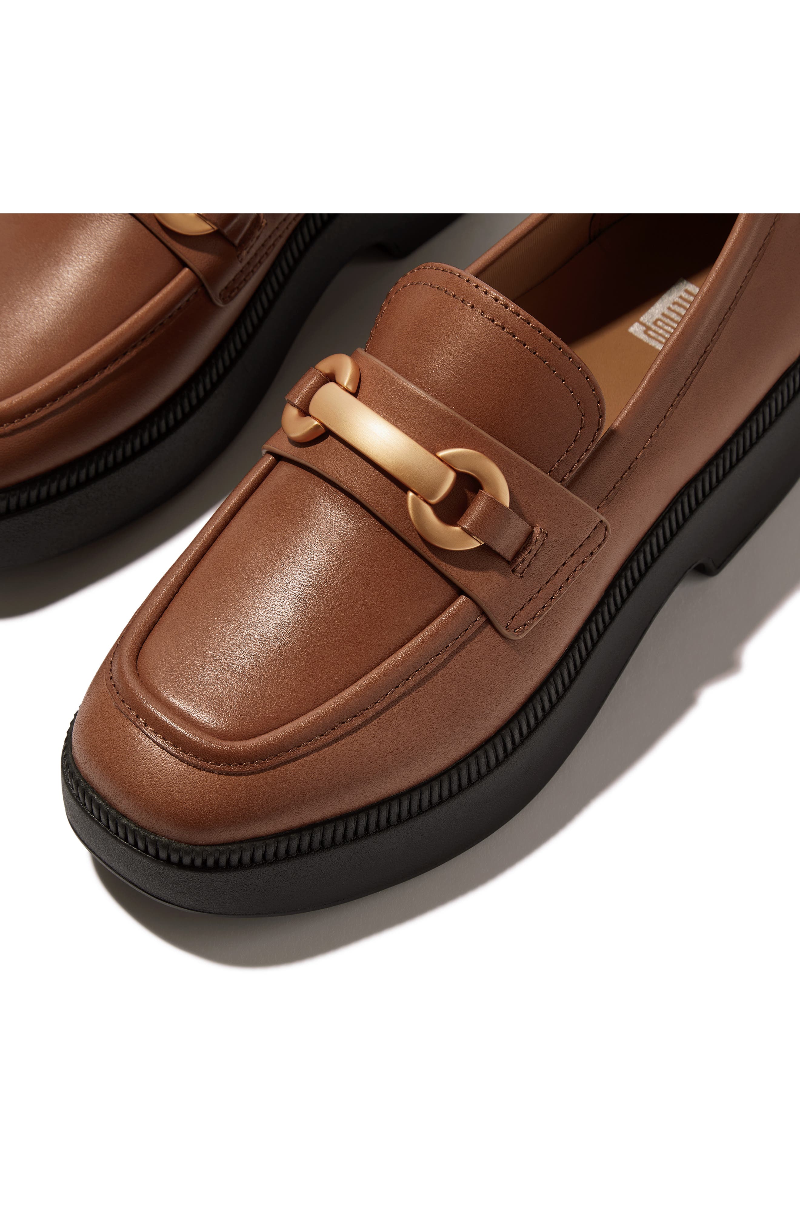 F-Luma Chunky Snaffle Bit Platform Loafer, Alternate, color, DEEP TAN