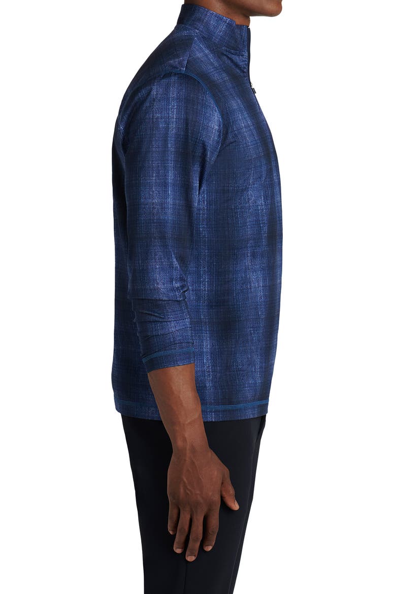 OoohCotton® Tech Quarter Zip Pullover, Alternate, color, NIGHT BLUE
