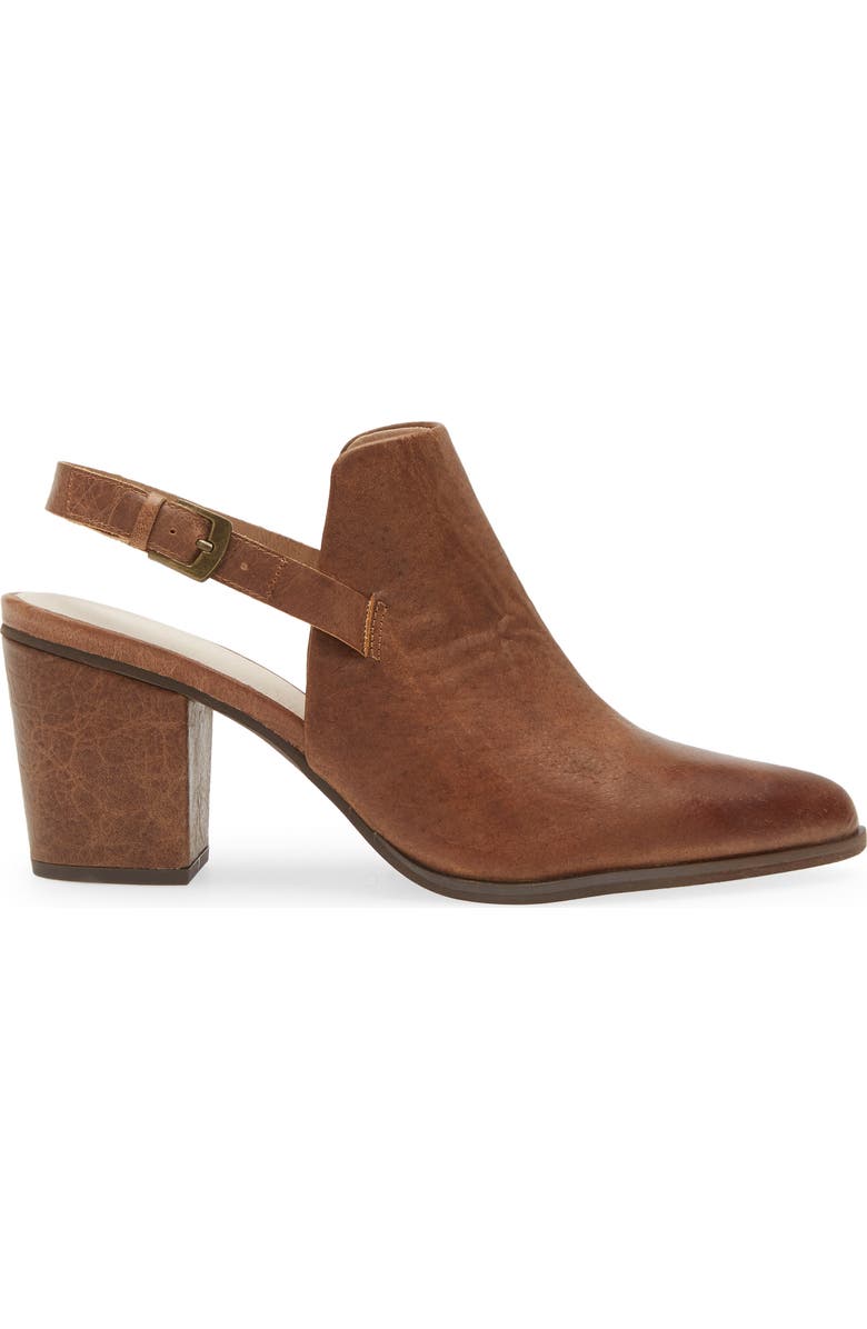 Chocolat Blu Eldorado Slingback Pointed Toe Mule, Alternate, color, Brown Leather