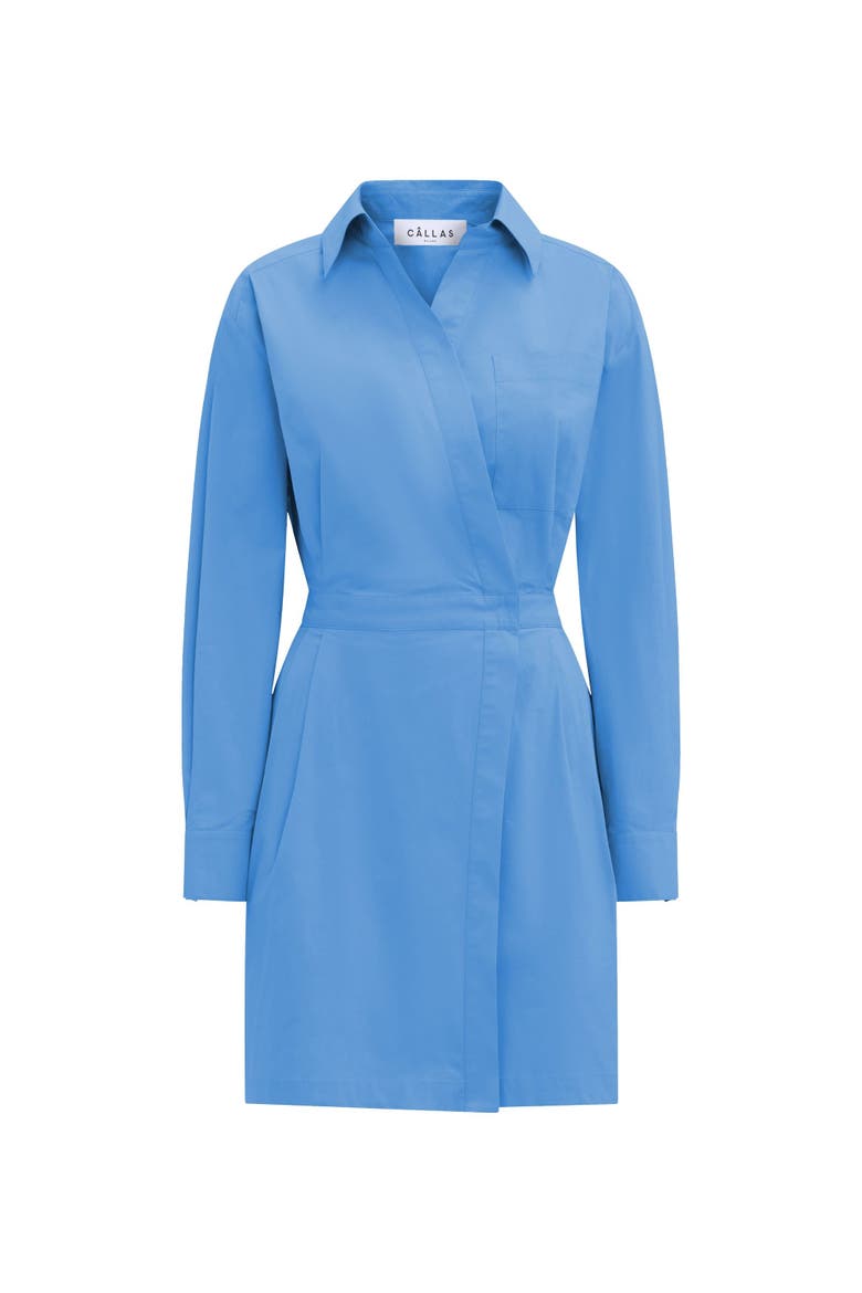 Jaxina Wrap shirt dress, Main, color, Blue