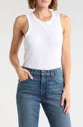 Madewell Ribbed Stretch Cotton Cutaway Tank