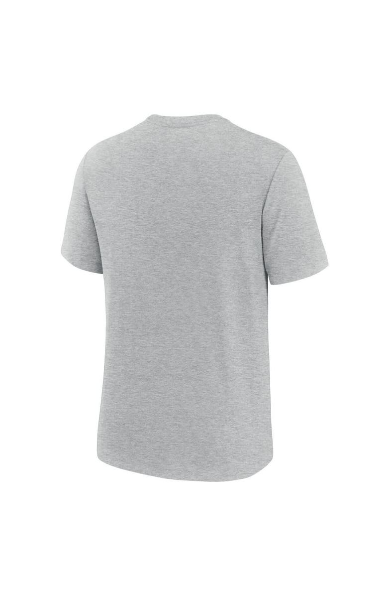 Nike Men's Nike Heather Gray Detroit Lions Long Pass Tri-Blend T-Shirt, Alternate, color, Heather Gray