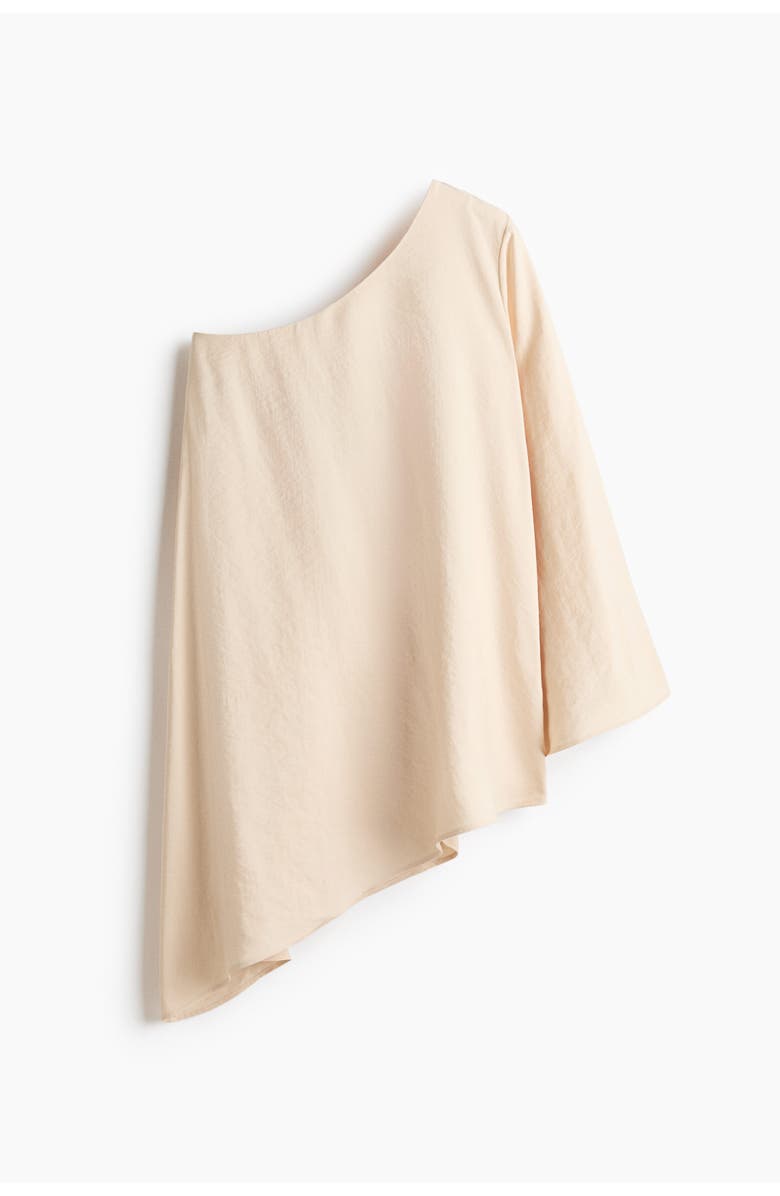H&M Modal-blend One-shoulder Top, Main, color, Cream