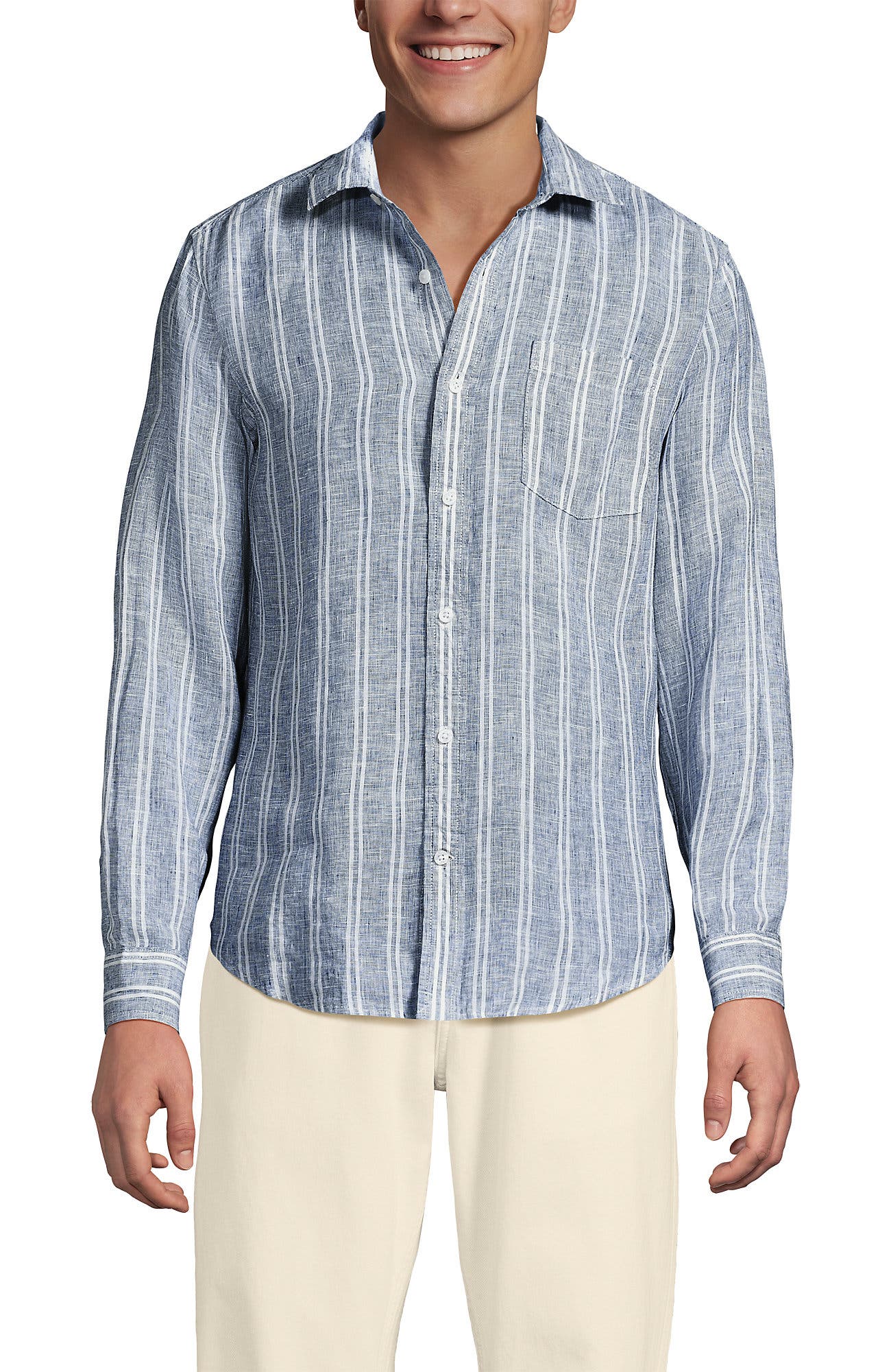 selected Baltic Teal/White Stripe