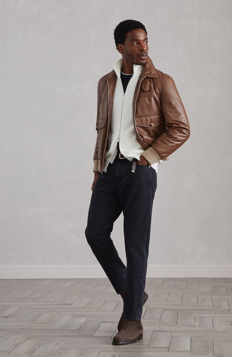 Brunello Cucinelli Zip-front cardigan, Alternate, color, 