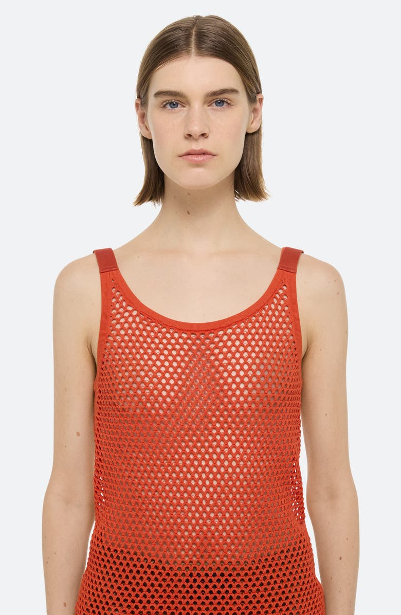 Helmut Lang Mesh Cotton Tank, Alternate, color, 
