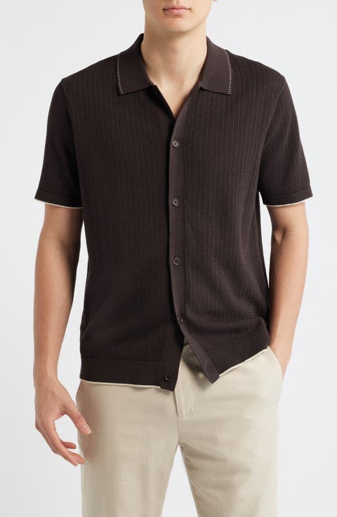 Nalo 60039 Tipped Polo Cardigan