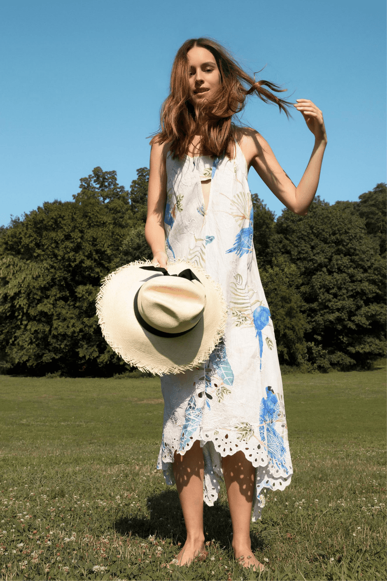 Parrot Dress, Alternate, color, Cream