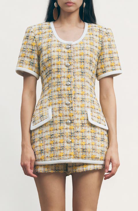 Frances Longline Tweed Jacket