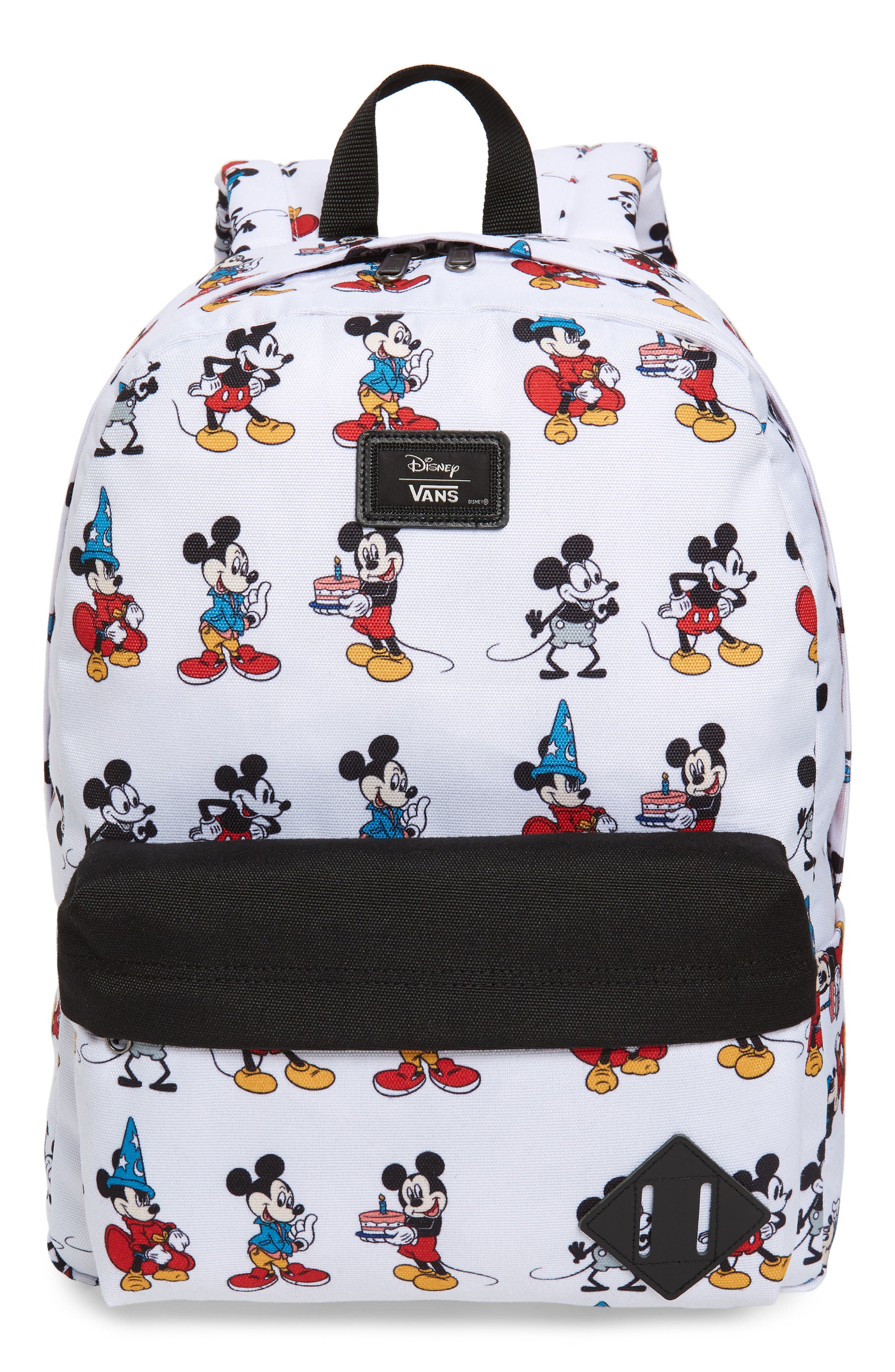 Vans x Disney Mickey's 90th Anniversary - Mickey Through the Ages Backpack, Main, color, 