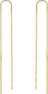 Zoë Chicco Square Bead Chain Drop Threader Earrings