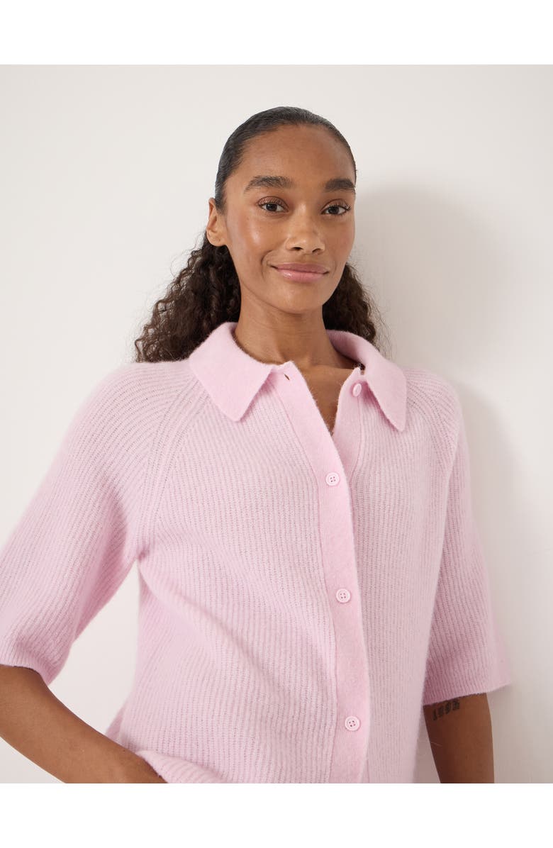 Hush Jinny Wool Blend Short Sleeve Cardigan, Alternate, color, Pale Pink
