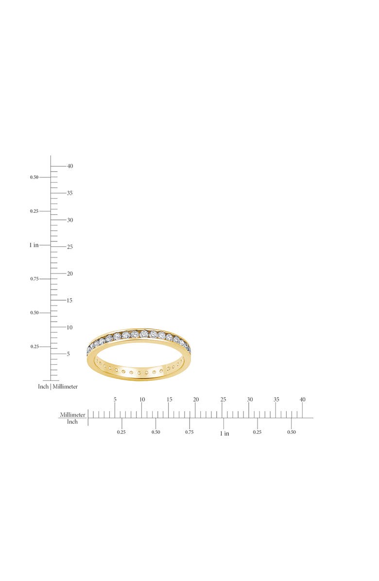 Crislu Classic Eternity Band Ring, Alternate, color, 18Kyg/ Clear Stone