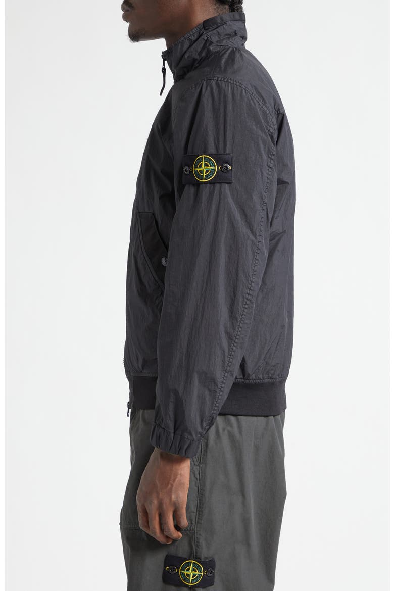 Coated Crinkled Water Repellent Jacket, Alternate, color, V0029 BLACK