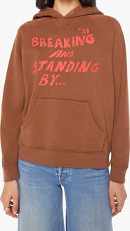 MOTHER Square Relaxed Fit Cotton Graphic Hoodie