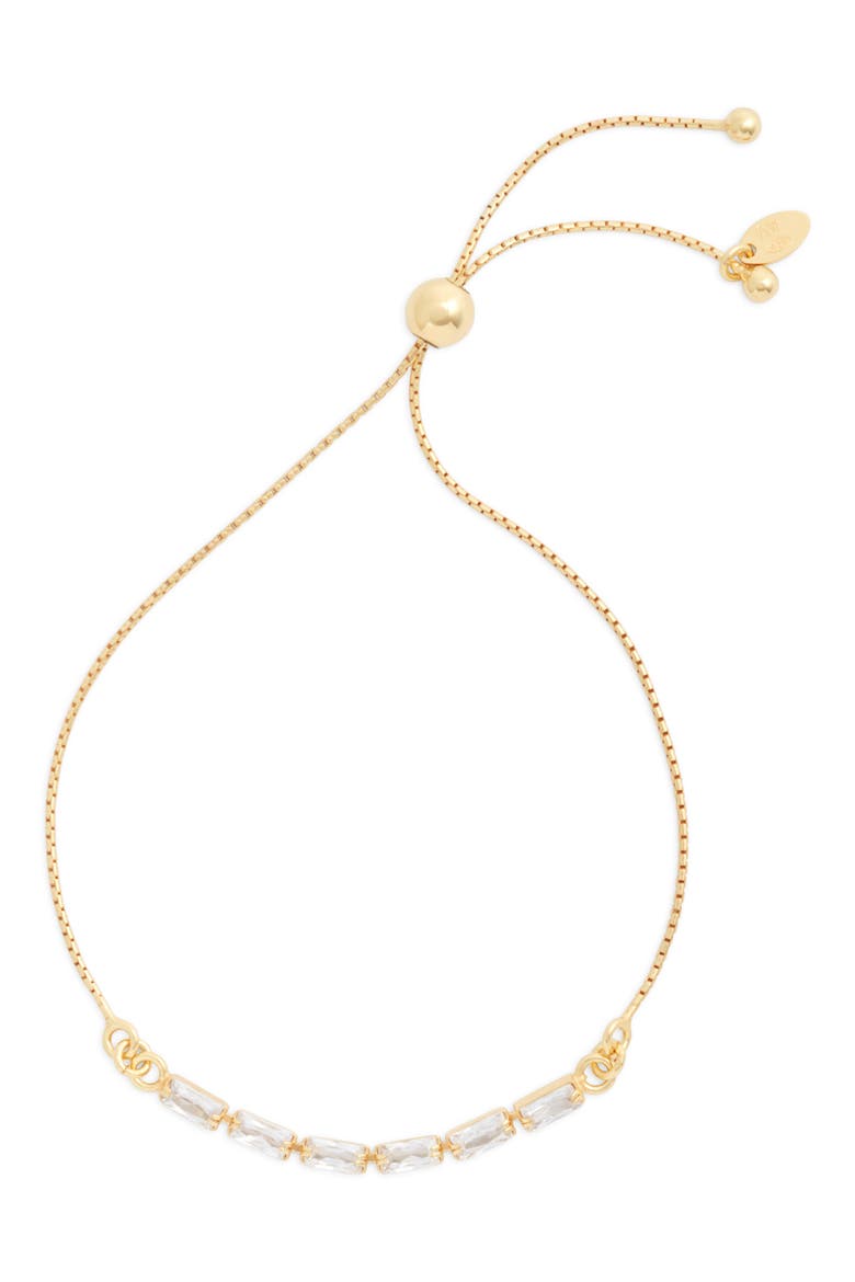 Baguette Cubic Zirconia Slider Bracelet, Main, color, GOLD