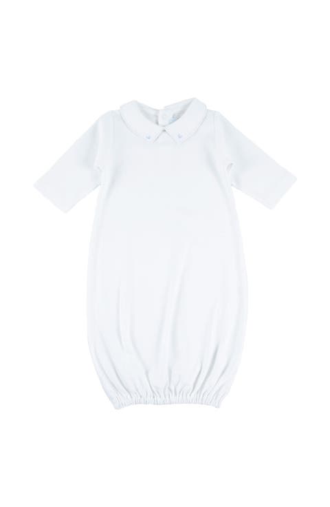 Embroidered Collar Day Gown