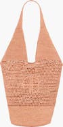 ANINE BING Leah Logo Hobo Raffia
