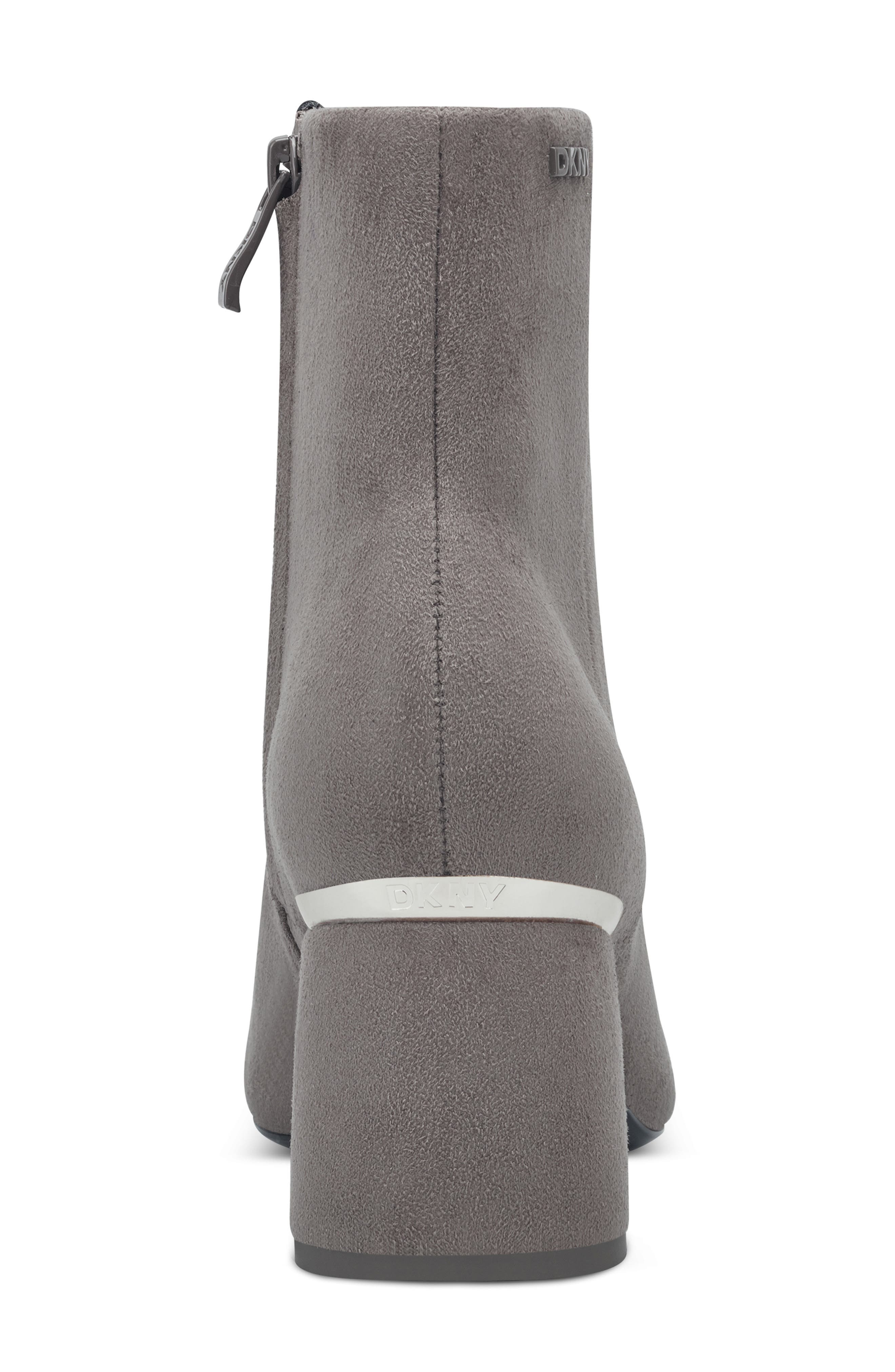 DKNY Caleena Block Heel Bootie, Alternate, color, Ash
