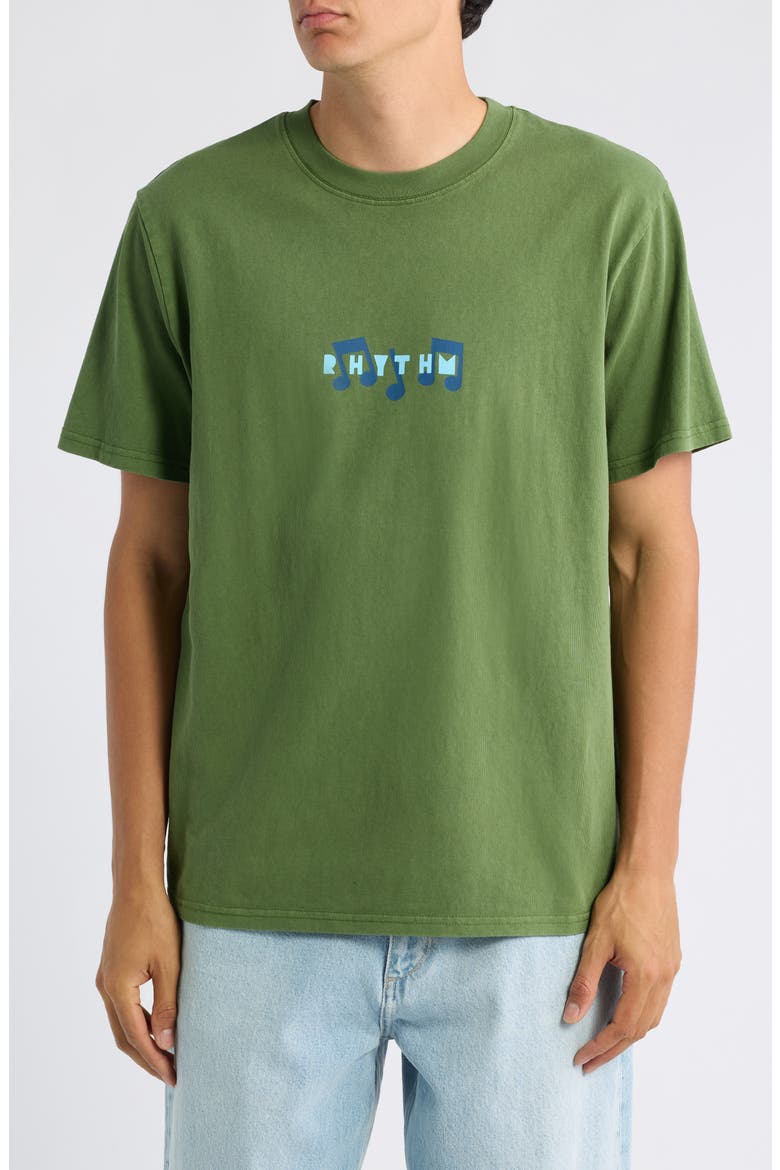 Radio Sounds Vintage Graphic Tee, Main, color, DILL
