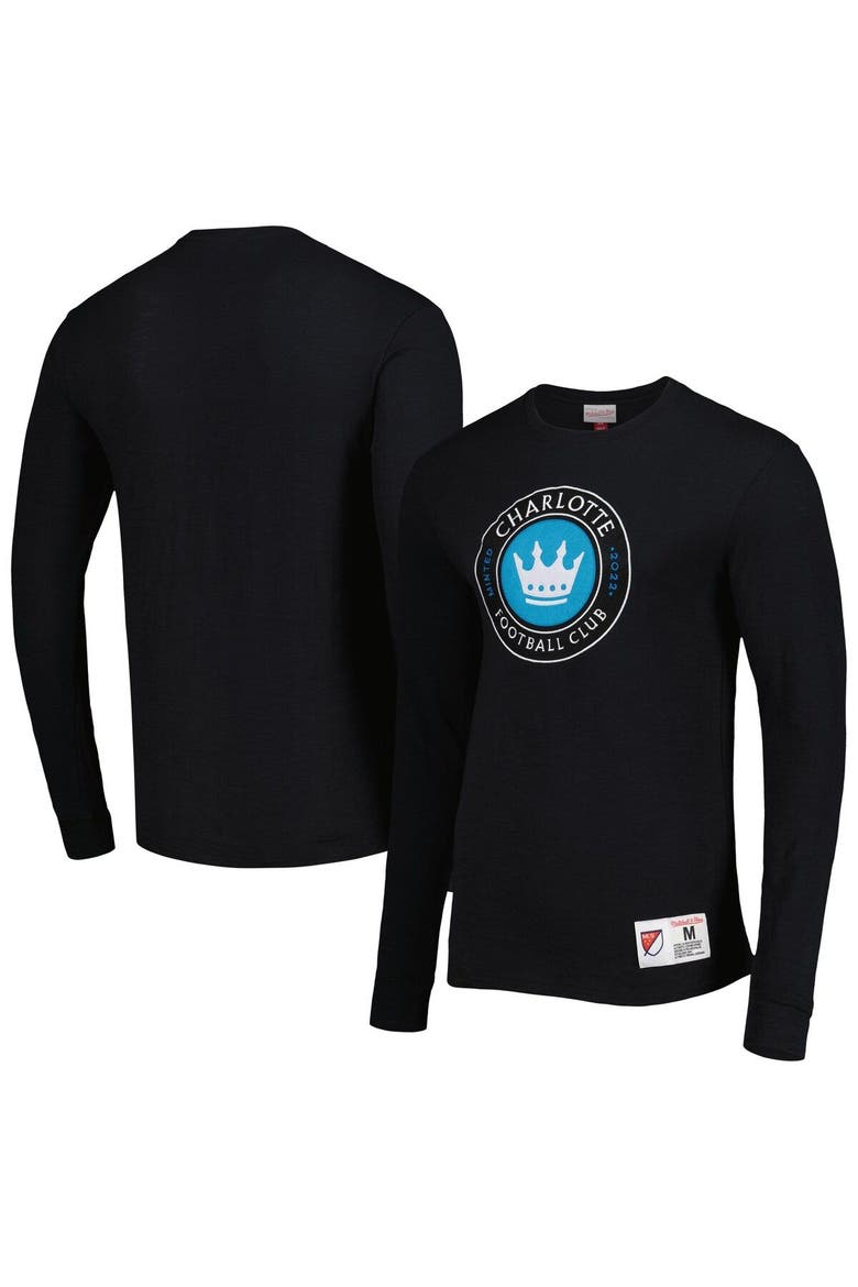 Men's Mitchell & Ness Black Charlotte FC Legendary Long Sleeve T-Shirt, Main, color, Black