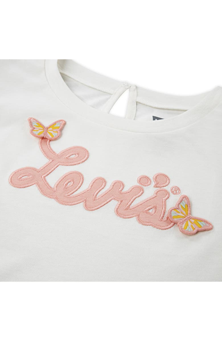 Levi's Kids' Logo Appliqué T-Shirt & Skort Set, Alternate, color, Gardenia
