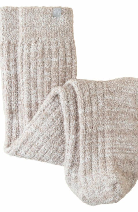 Marshmallow Slouchy Socks with Grippers