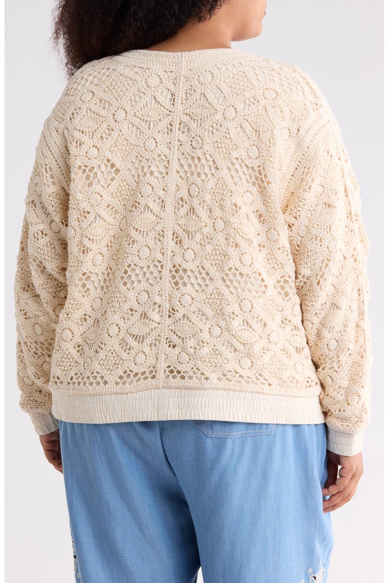 Open Stitch Cardigan, Alternate, color, IVORY