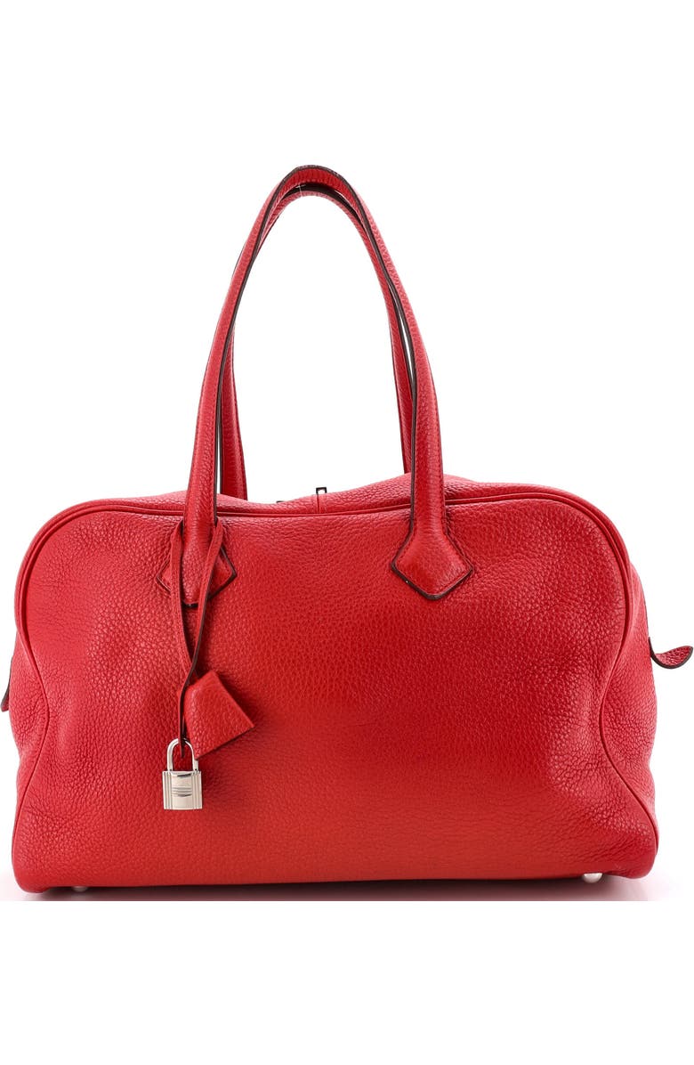 Pre-Owned Hermes Victoria II Bag Clemence 35, Main, color, Rouge Vif