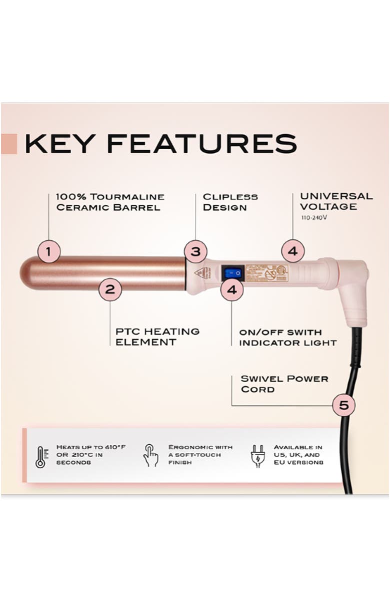 NUME Classic Curling Wand 32MM, Alternate, color, Blush 32Mm