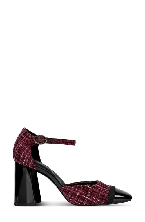Karl Lagerfeld Paris Sapphira Sequin Ankle Strap Pump In Burgundy