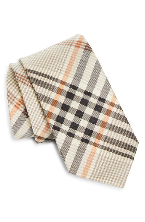 Manston Check Silk Tie