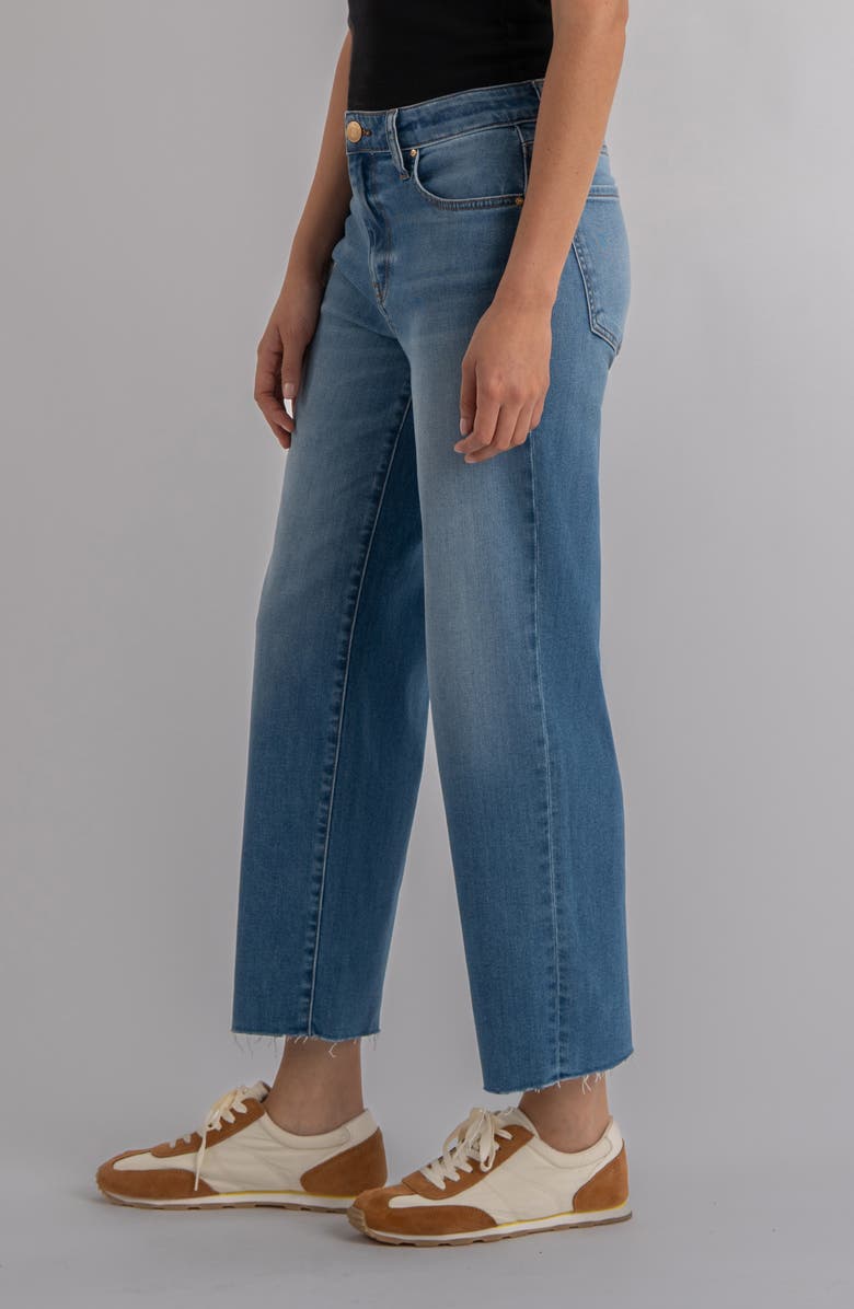KUT from the Kloth Raw Hem High Waist Ankle Wide Leg Jeans, Alternate, color, Soaring