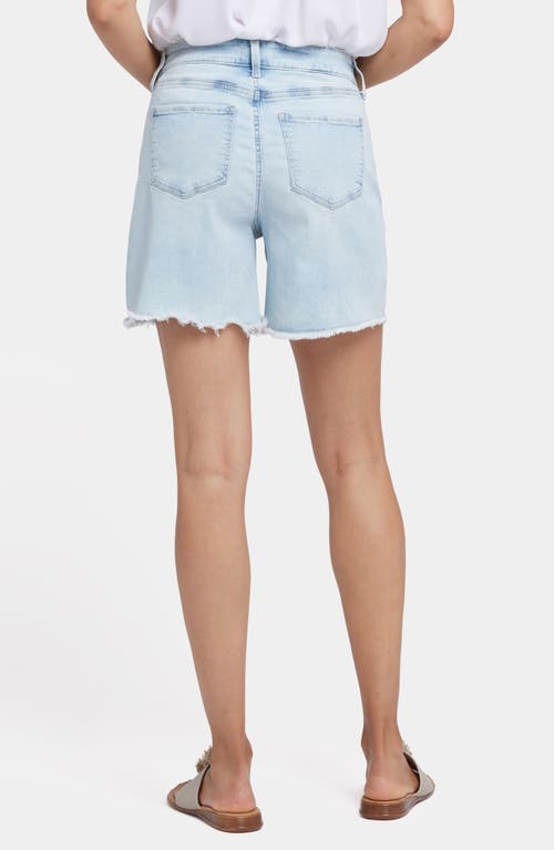 Nydj Berkyn High Waist Fray Hem Shorts In Pamplona Ice
