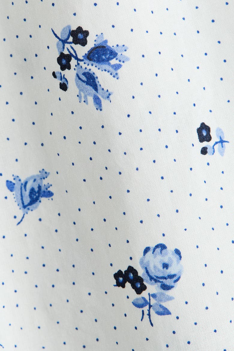 Tiered Cotton Dress, Alternate, color, White/floral