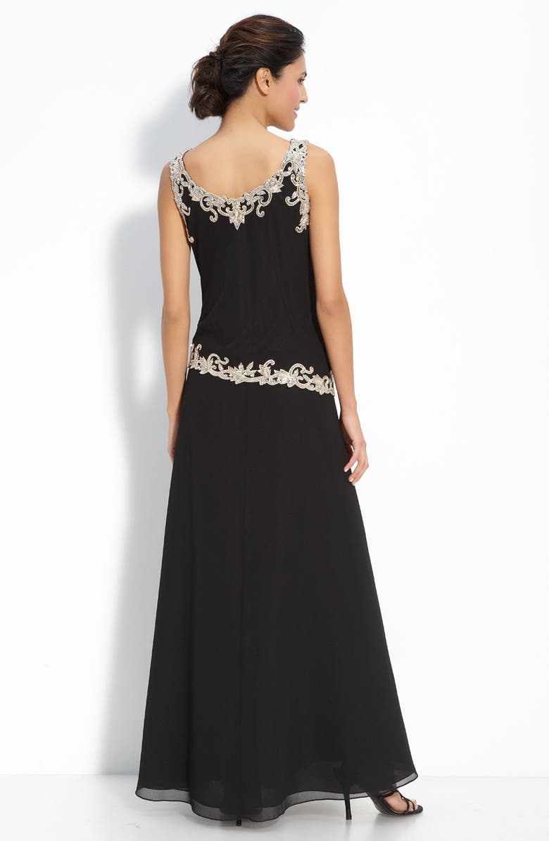 J Kara Beaded Crepe Dress & Bolero, Alternate, color,