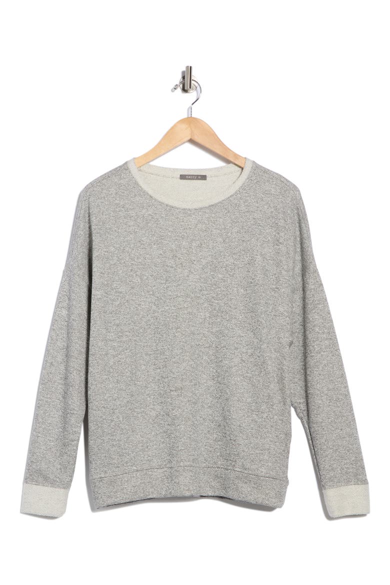 French Terry Sweatshirt, Alternate, color, HEATHER GREY