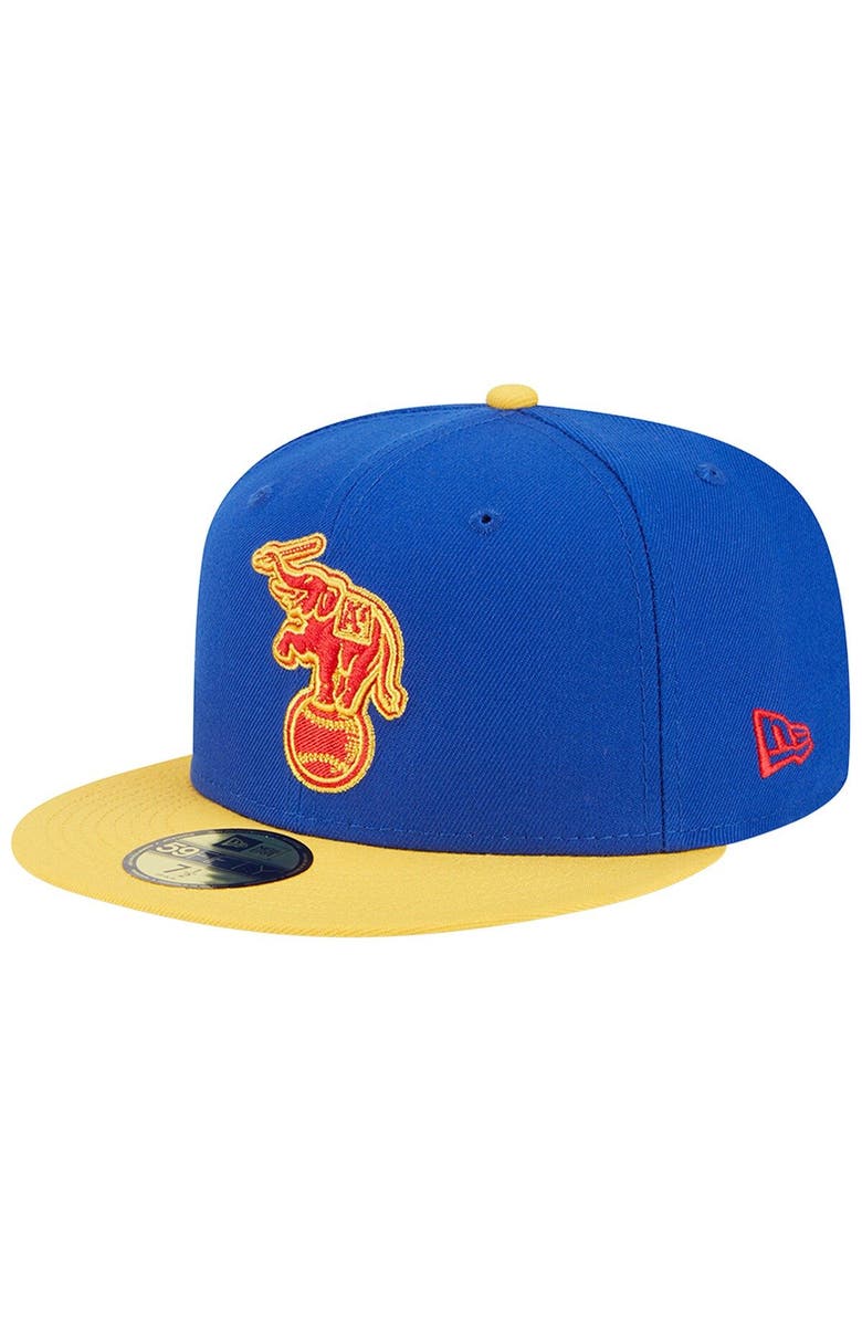 New Era Men's New Era Royal/Yellow Oakland Athletics Empire 59FIFTY Fitted Hat, Alternate, color, Royal