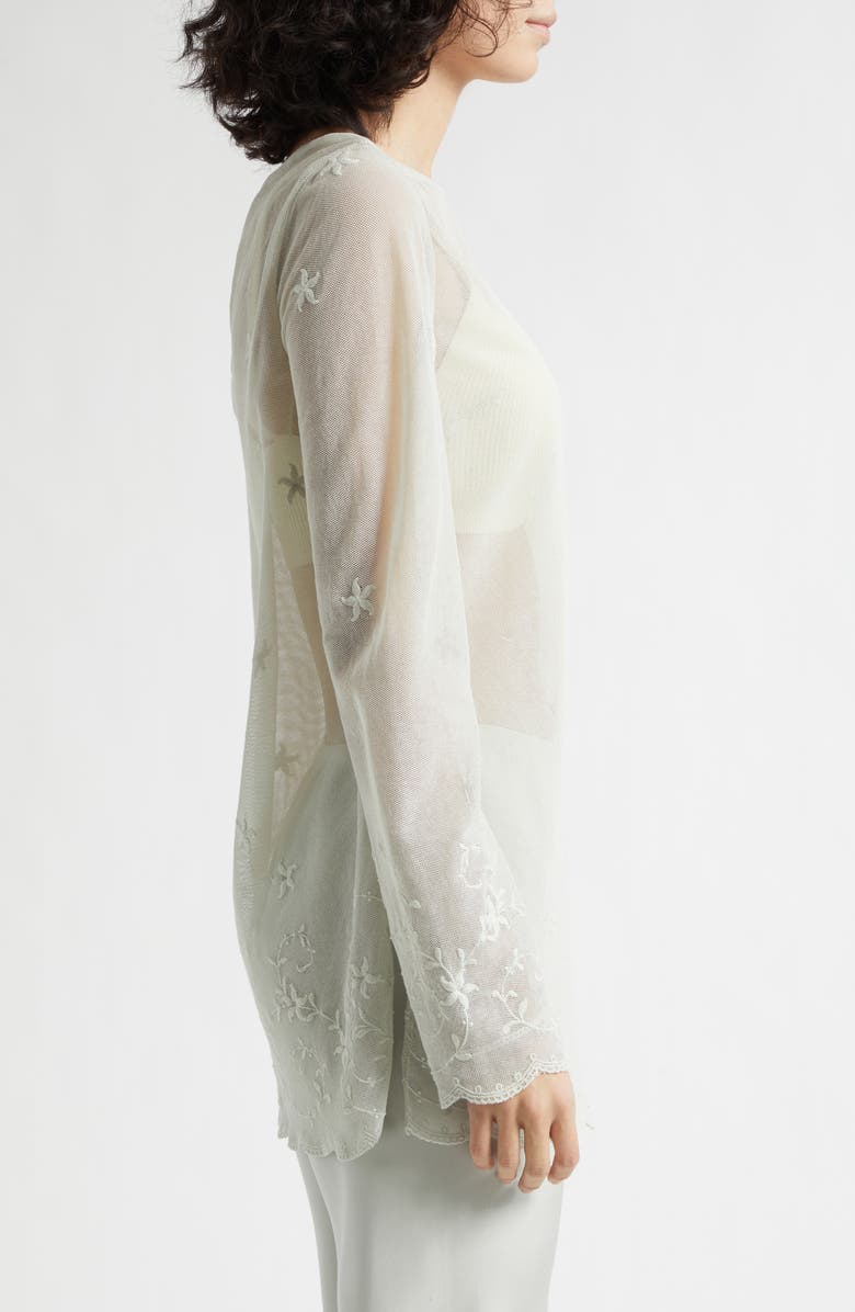 POSSE Cove Sheer Embroidered Tunic, Alternate, color, Seafoam