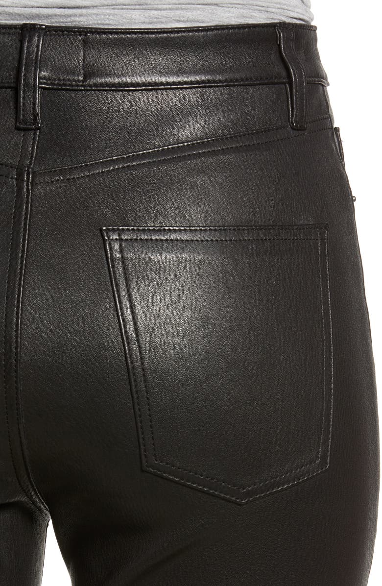 Current/Elliott The High Waist Kick Leather Pants, Alternate, color,